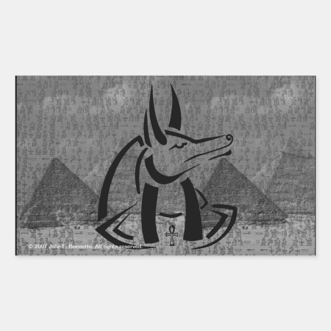 Anubis Rectangle Sticker (Front)