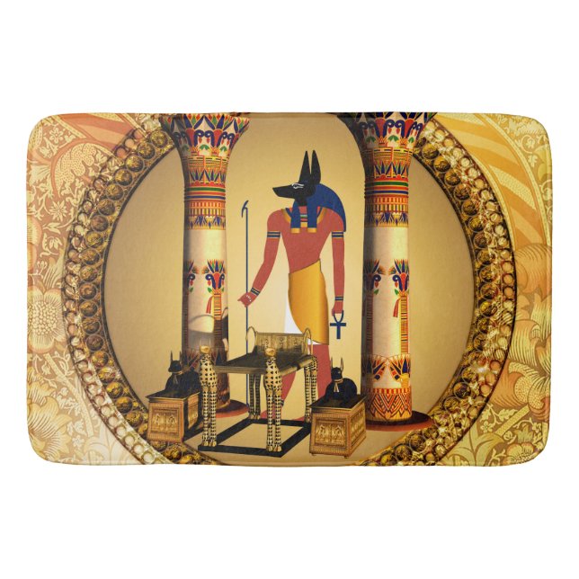Anubis the egyptian god bath mat (Front)