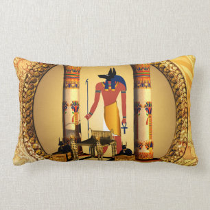 Anubis, the egyptian god lumbar cushion