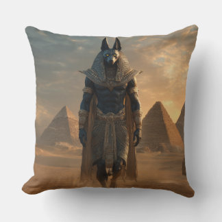 Anubis Throw pillow – Egyptian Mythology Wall Art