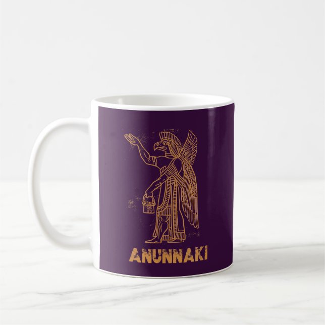 Anunnaki Ancient Astronaut Sumerian Alien Theorist Coffee Mug (Left)