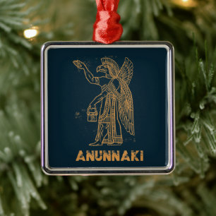 Anunnaki Ancient Astronaut Sumerian Alien Theorist Metal Tree Decoration