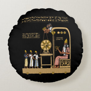Anunnaki Gods Round Cushion