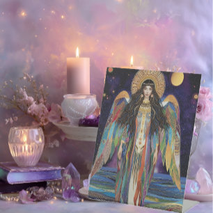 Anunnaki Star Goddess Inanna Art Nouveau Pedestal Sign