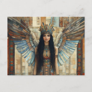 Anunnaki Star Goddess Inanna Pastel Rainbow Art Postcard