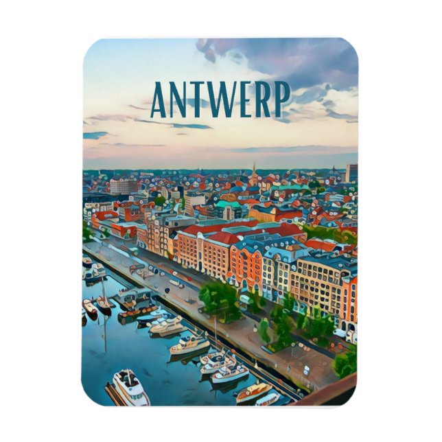 Anvers Belgique Photo Vintage  Magnet (Vertical)