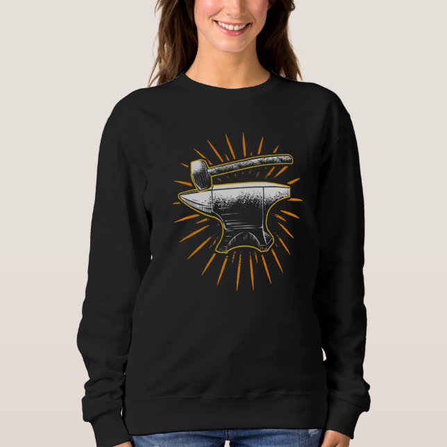 Anvil Hammer Forger Farrier Craftsman Blacksmith M Sweatshirt (Front)