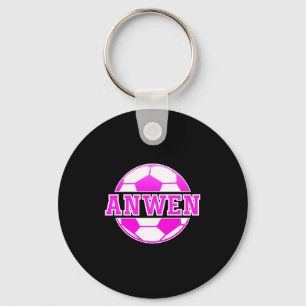 Anwen Name Girls Soccer Play Football Sports Fan B Key Ring