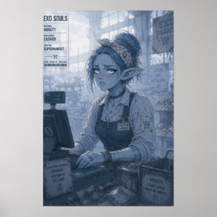 Anxiety / Cashier / Supermarket Poster