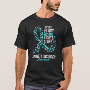 Anxiety Disorder Awareness Month Butterflies Teal  T-Shirt