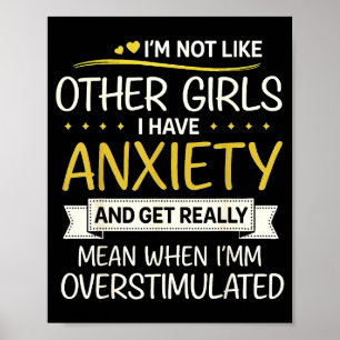 Anxiety Humor For Women With Overstimulation  Poster
