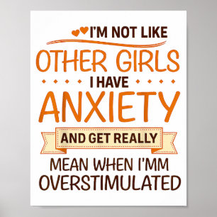 Anxiety Humor For Women With Overstimulation  Poster