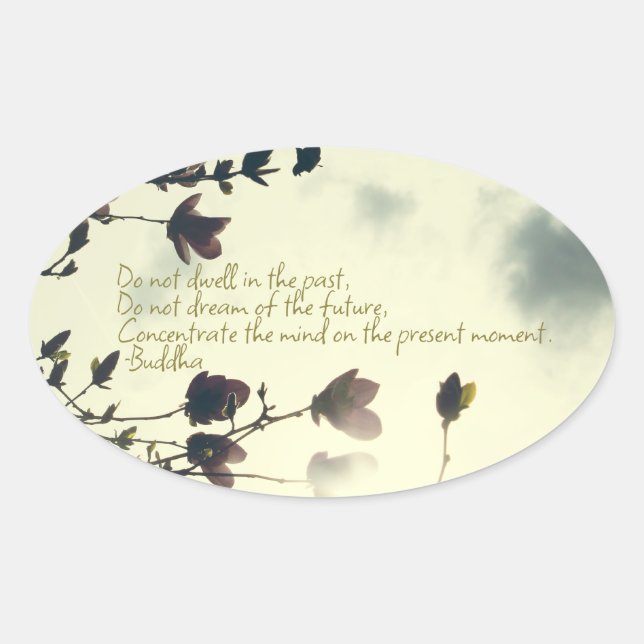 Anxiety Inspiration from the Buddha Oval Sticker (Front)
