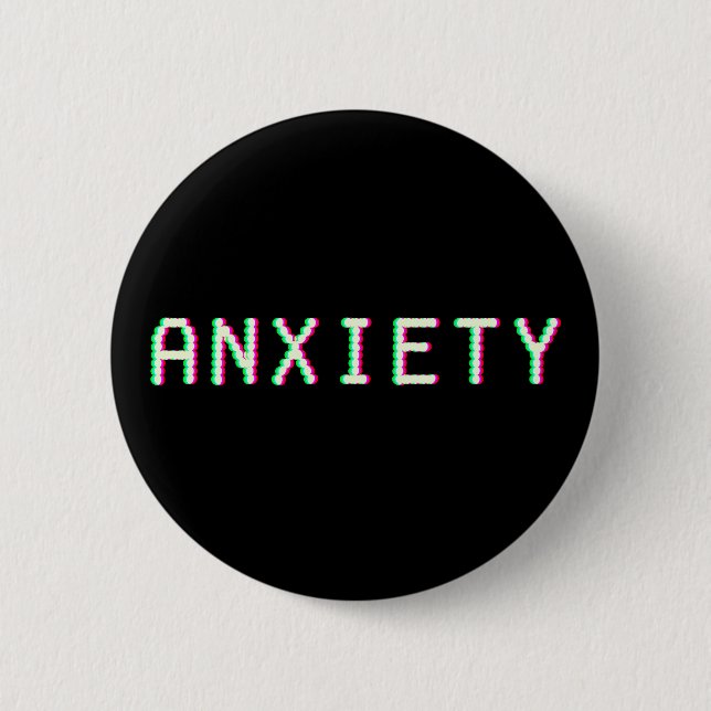 Anxiety Old Blurry TV Screen Style 6 Cm Round Badge (Front)