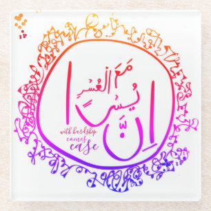 anxiety-relief glass coaster