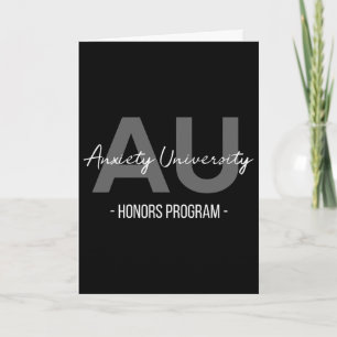 Anxiety University Honours Program Card