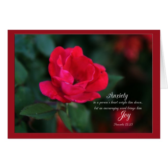 Anxiety weighs down the heart  Parakaleo note card (Front Horizontal)