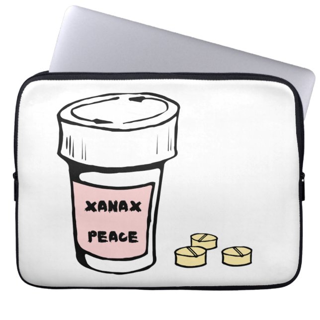 anxiety xanax peace laptop sleeve (Front)