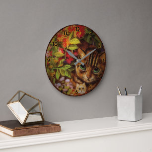 ANXIOUS KITTY BUDDY LARGE CLOCK