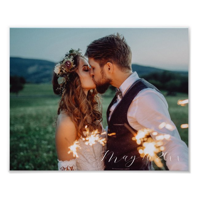 Any 8x10 Personalised Dated Photo Print (Front)