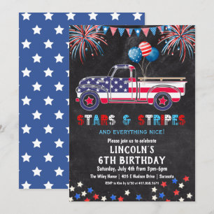 ANY AGE - 4th of July Birthday Party Invitation