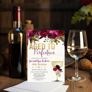 ANY AGE - Aged to Perfection Birthday Invitation