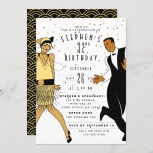 ANY AGE Art Deco/Great Gatsby/1920s Birthday Party Invitation