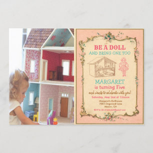 ANY AGE - Baby Doll Party Birthday Invitation
