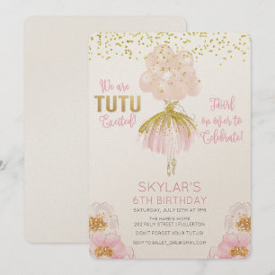 ANY AGE - Ballerina Ballet Birthday Invitation