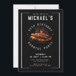 Any Age Barbecue Birthday Party  Invitation<br><div class="desc">Any Age Barbecue Birthday Party Invitation. Get ready to celebrate a milestone birthday in style with our modern and classy barbecue-themed party invitation. Embracing simplicity with a touch of sophistication, this sleek design sets the tone for a chic gathering that combines the best of modern aesthetics and the timeless appeal...</div>
