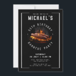 Any Age Barbecue Birthday Party  Invitation<br><div class="desc">Any Age Barbecue Birthday Party Invitation. Get ready to celebrate a milestone birthday in style with our modern and classy barbecue-themed party invitation. Embracing simplicity with a touch of sophistication, this sleek design sets the tone for a chic gathering that combines the best of modern aesthetics and the timeless appeal...</div>