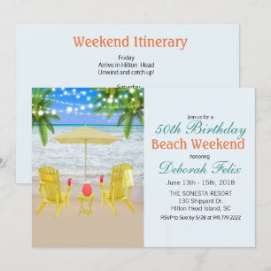 ANY AGE - Beach Weekend Itinerary Invitation