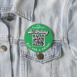 Any Age Birthday Buy Me A Drink QR Code  Button