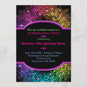 -any age,Birthday invitation Party, Gatsby, disco