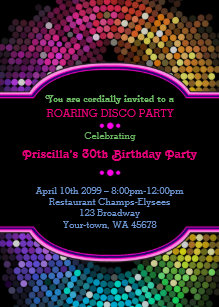 Disco Party Invitations Zazzle Uk