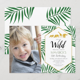 ANY AGE - Birthday Jungle Safari Invitation