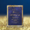 Any age birthday party blue gold invitation