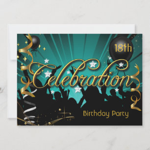 Any Age Birthday Party Celebration Teens or Adults Invitation