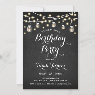 Any Age Birthday Party - Chalkboard Invitation