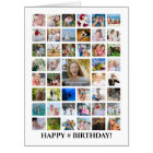 Any Age Birthday Photo Collage 45 Photos Custom