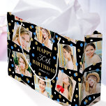 Any Age Birthday Photo Collage Blue 30th Large Gift Bag<br><div class="desc">Celebrate a special birthday with a custom photo gift bag! This stylish design features elegant typography, and six of your favourite photos surrounded by confetti and stars. Personalise the template with the recipient's name, and age — perfect for a landmark 16th, 18th, 21st, 30th, 40th or 50th birthday. An all-over...</div>