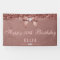 Any Age Birthday Rose Gold Diamond Bow Glitter