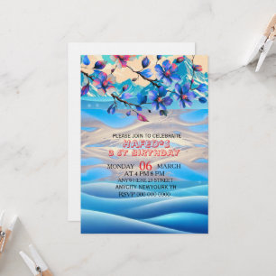 Any Age Birthday snow is frozen Invitation Invit