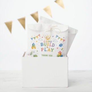 Any age, Building blocks kids birthday  Favour Bags