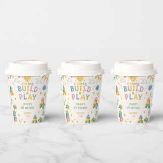 Any age, Building blocks kids birthday  Paper Cups
