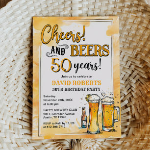 Any Age Cheers And Beers Surprise Birthday Invitation