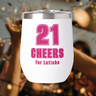 ANY AGE Cheers Pink University Style Birthday
