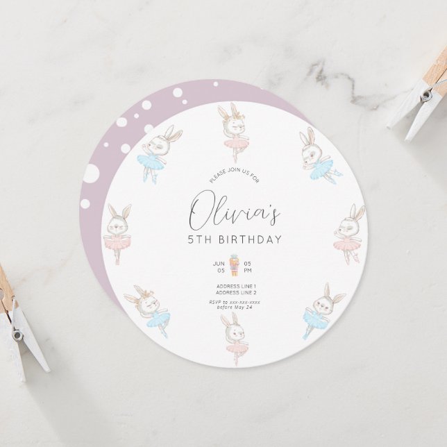 Any age Christmas theme nutcracker birthday  Invitation (Front/Back In Situ)