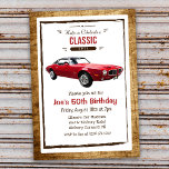 ANY AGE - Classic Car Vintage Birthday Invitation<br><div class="desc">Classic Car 1971 Firebird Muscle Car Retro Vintage Birthday Invitation</div>