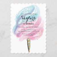 ANY AGE / COLOR - Cotton Candy Birthday Invitation